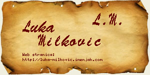 Luka Milković vizit kartica